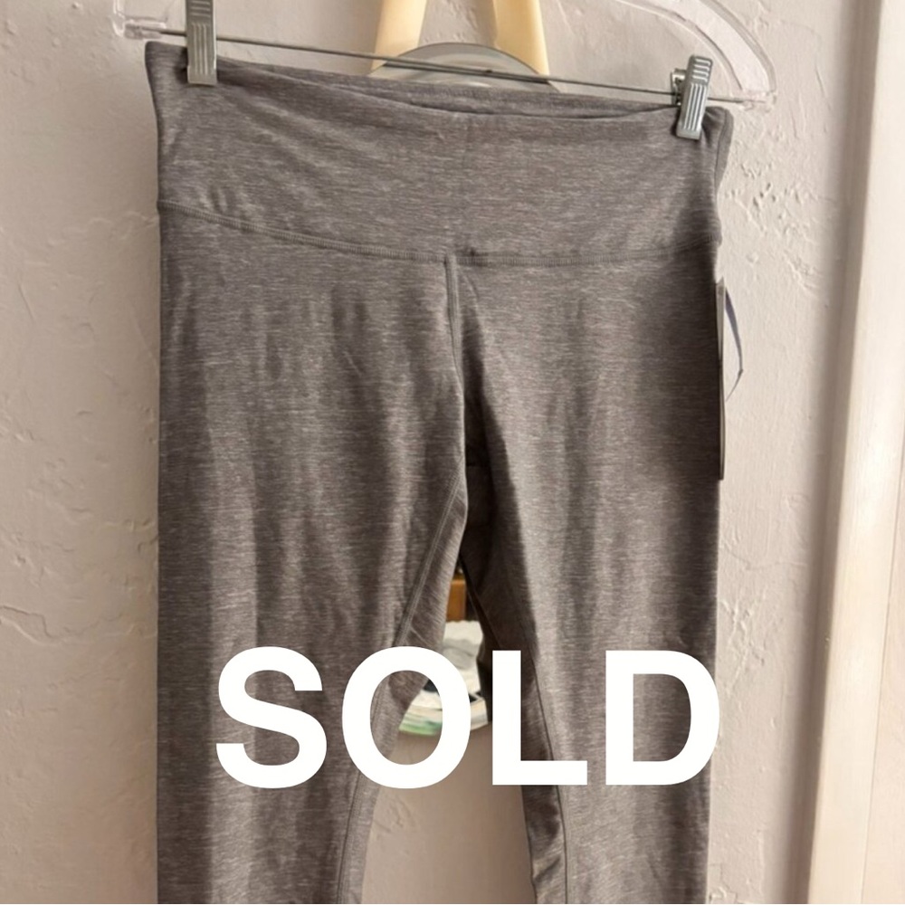 Lululemon Wunder Under Crop III Luon Hugged NWT Grey Leggings - Sz 8